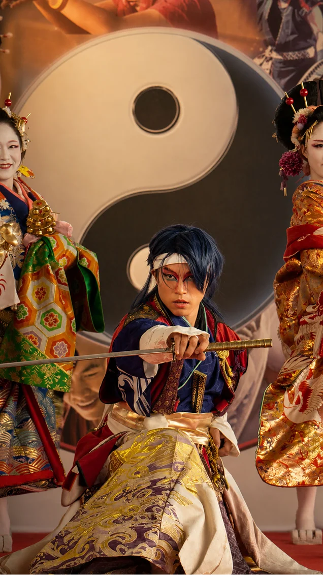 Esibizione ispirata alla cultura dei samurai